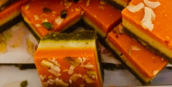 Tirangi Barfi, Original from Ram Bhandar (Varanasi) - Celebrate India in Every Bite | GI Tagged Most Famous Sweet from Benaras