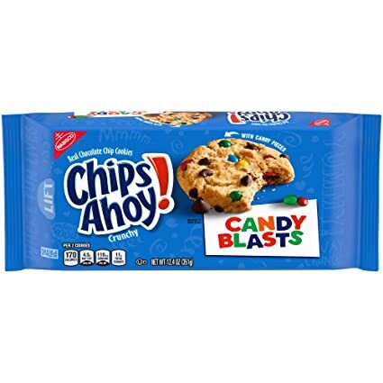 Chips Ahoy Candy Blasts Chocolate Chip Cookies Pouch, 351 g, Breakage proof-Pack | Made in USA