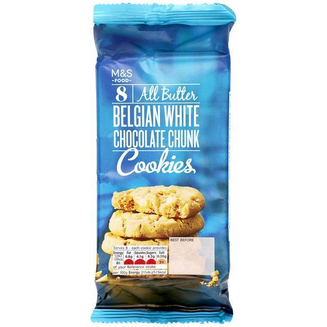 Marks And Spencer Belgian White Chocolate Chunk Cookies 200g | M&S Cookies | Imported