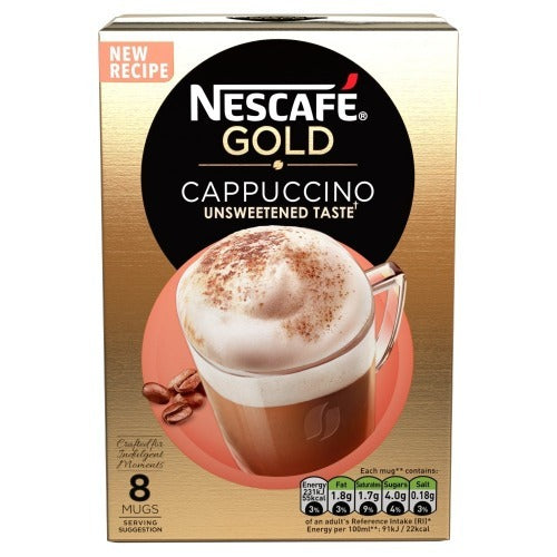 Nescafe Gold Cappuccino Unsweetened Taste - 124G, Imported
