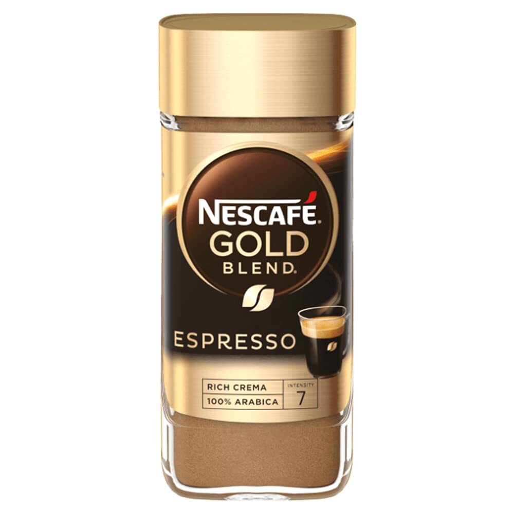 Nescafa Gold Blend Espresso Instant Coffee, 100% Arabica, Intensity 7 Rich Crema, 95 Gram (From UK)