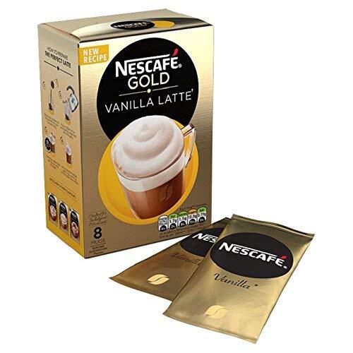 Nescafe Gold- Vanilla Latte Imported ( 8 Pouch) | Imported From UK