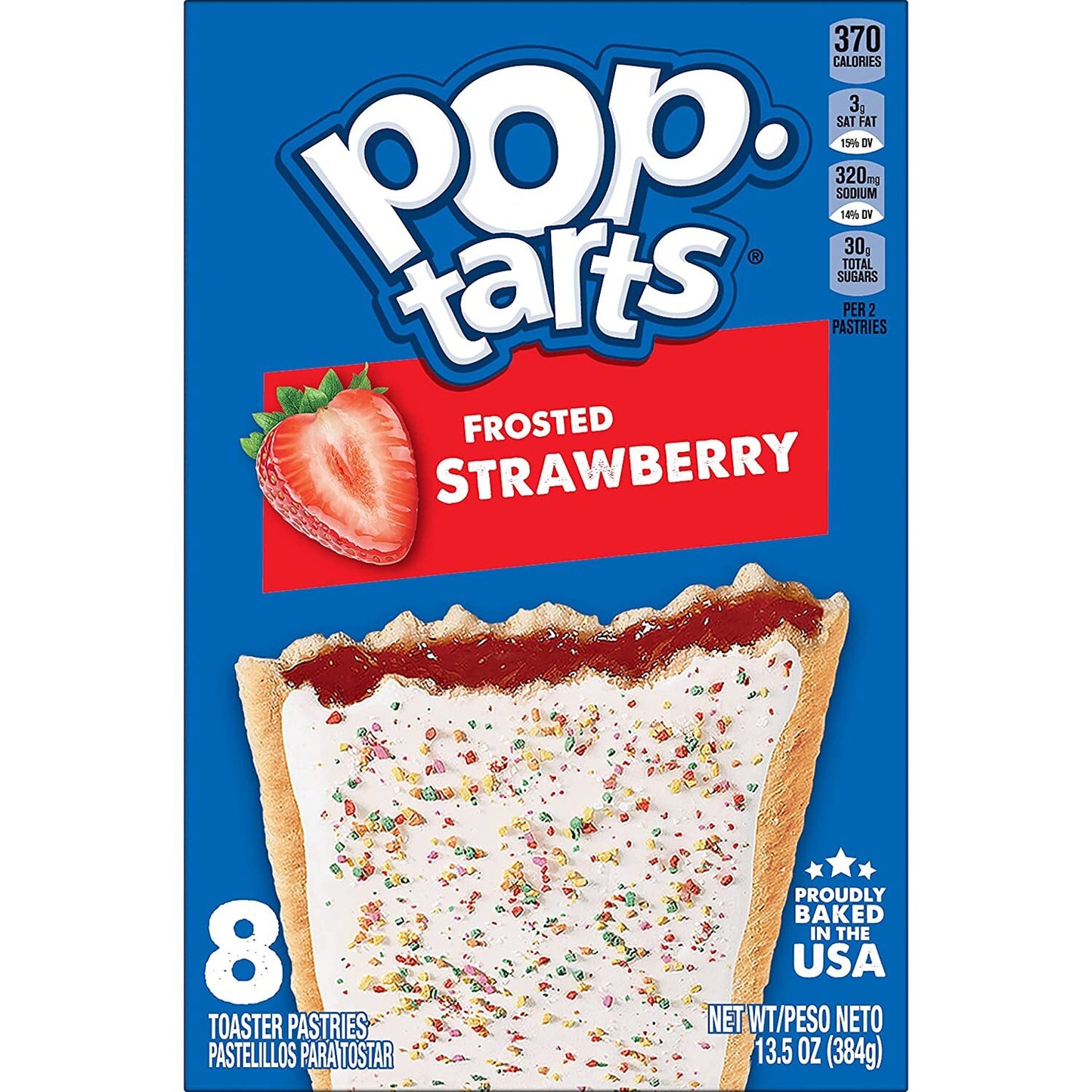 Kelloggs Poptarts unFrosted Strawberry - 384g, Imported From USA