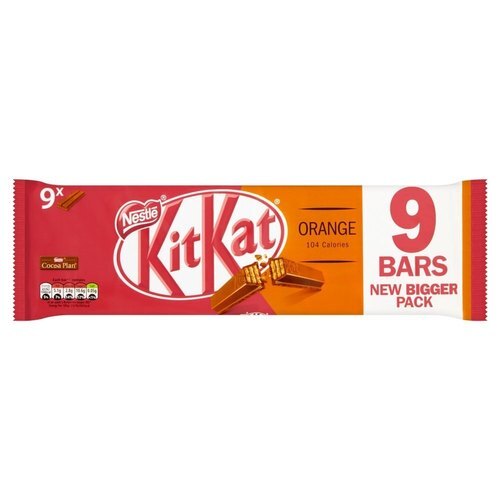 Kitkat Chocolate Orange (9 Bars) 186.3G, Imported | Product of UK