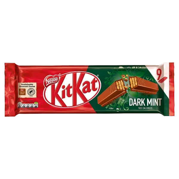 Kitkat Chocolate Dark Mint (9 Bars) 186.3G, Imported | Product of UK