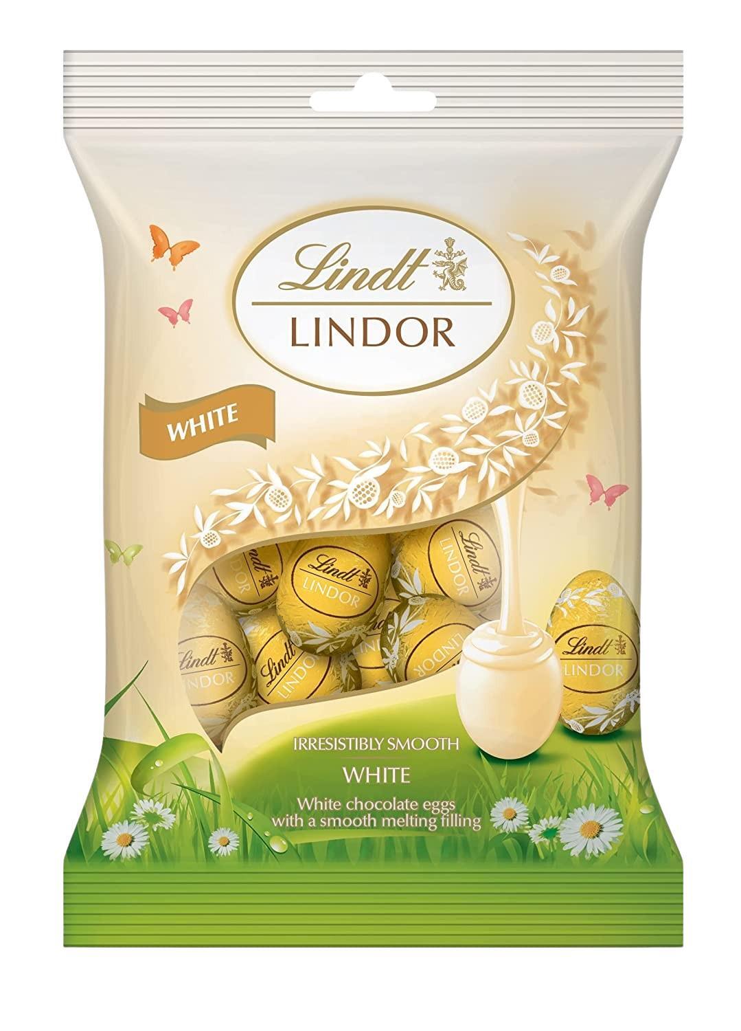 Lindt Lindor Mini Eggs White Chocolate 80g | Easter Special Chocolate | Imported UK Premium Easter Eggs