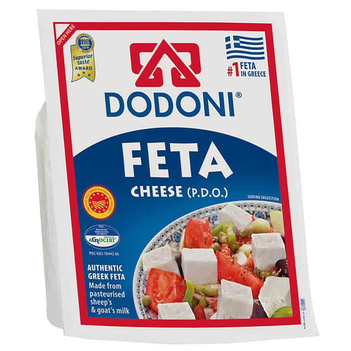Dodoni Greek Feta Cheese with P.D.O, 200g, Imported from Greece