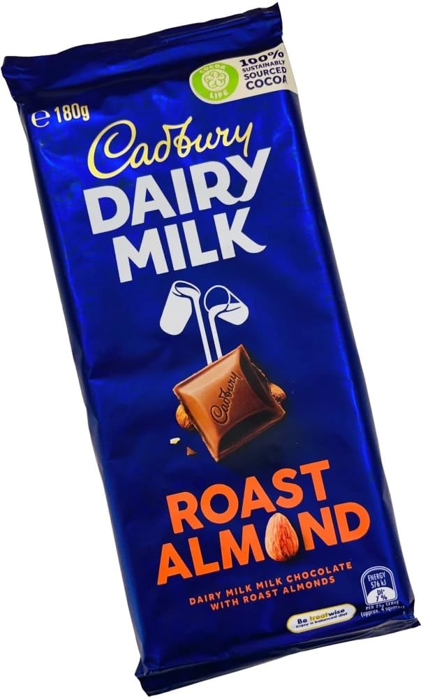 Cadbury Dairy Milk Roast Alomond 180G, Imported From Australia
