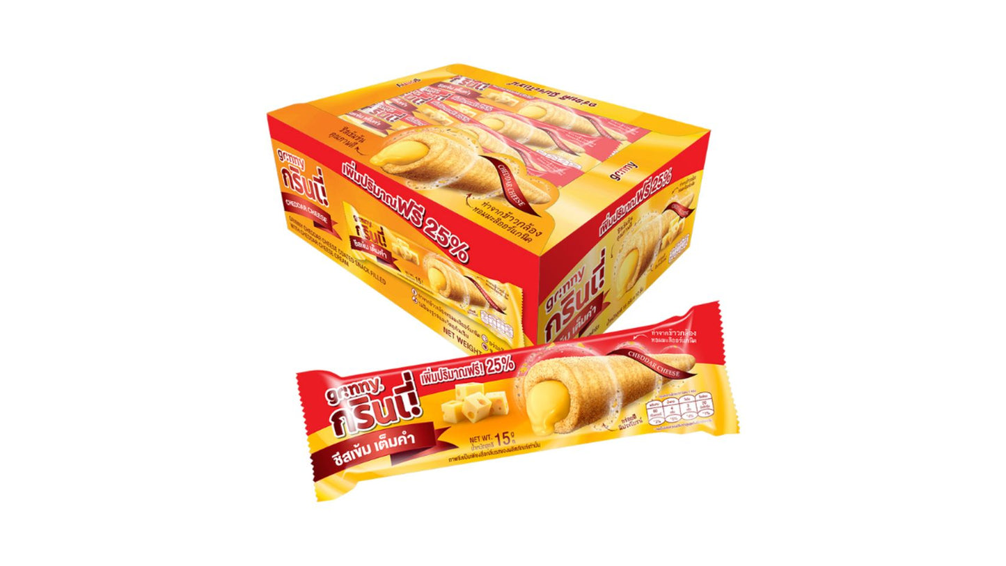Grinny Cheddar Cheese Cream Roll, Tasty Snack | Imported | Very Delicious (Pack of 3)