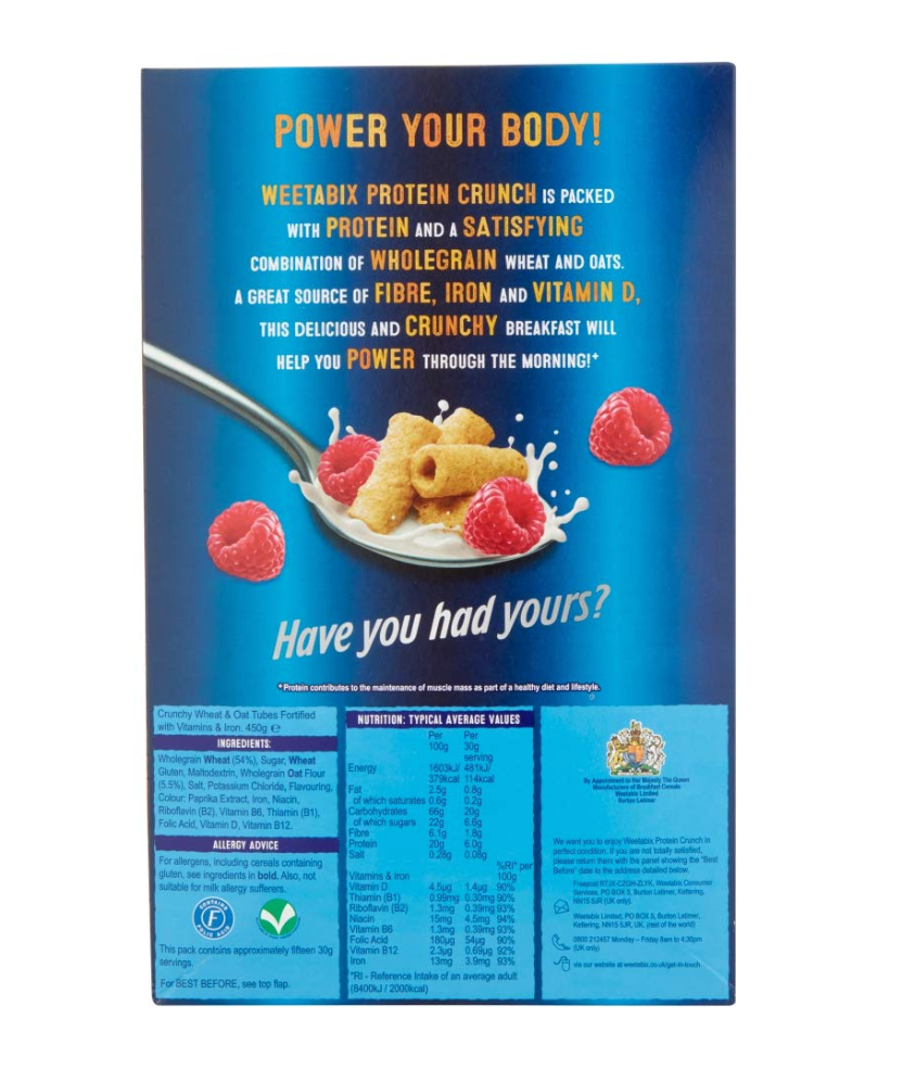 Weetabix Protein Crunch Cereal - 450g | Imported High-Protein Breakfast