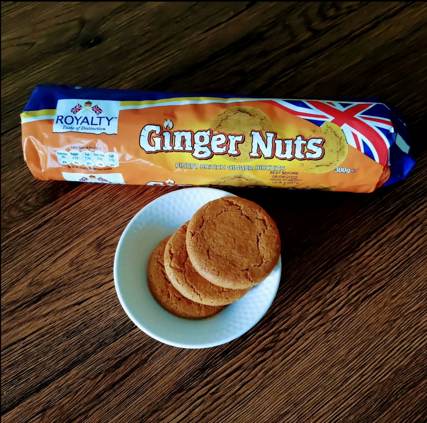 Royalty Ginger Nut Biscuits 300g | Crunchy & Spicy | Imported