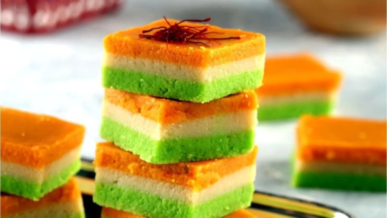 Tirangi Barfi, Original from Ram Bhandar (Varanasi) - Celebrate India in Every Bite | GI Tagged Most Famous Sweet from Benaras