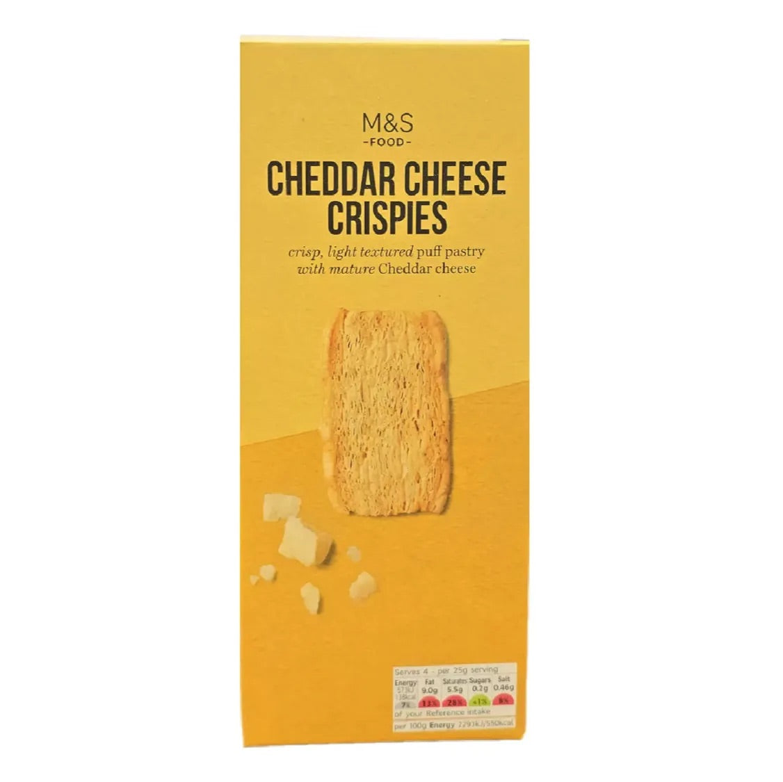 M&S Cheddar Cheese Crispies 200g | Premium UK Imported Cheese Snacks | Breakage-Proof Pack