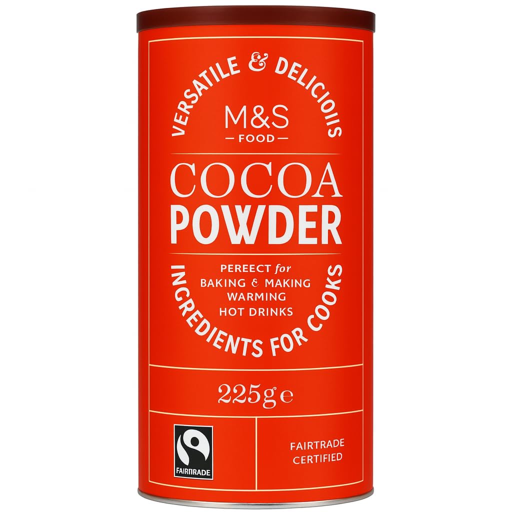 Imported M&S Food Cocoa Powder – Rich Baking Essential 225g