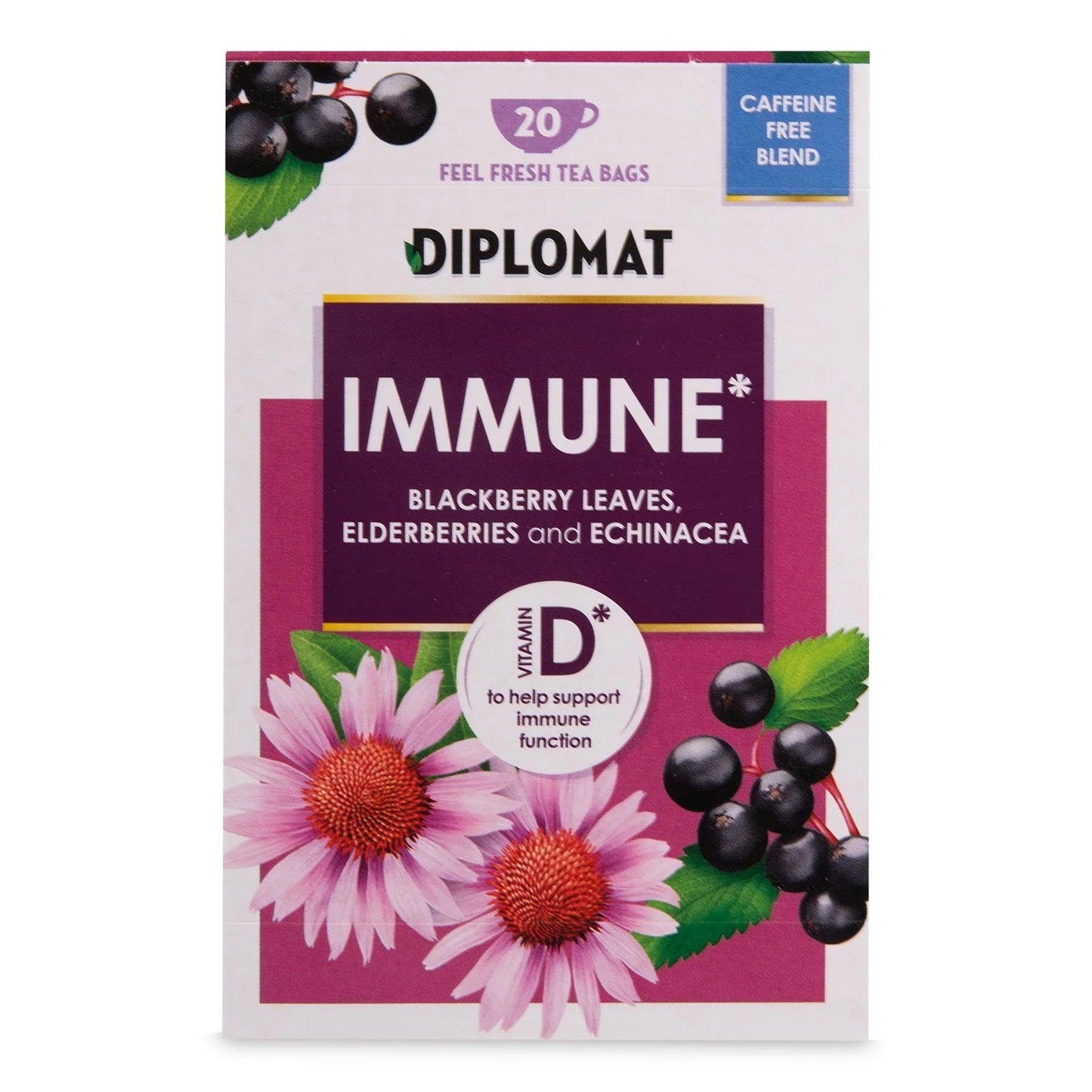 Aldi Diplomat Immune Support Tea Bags – 20 Pack | imported from UK