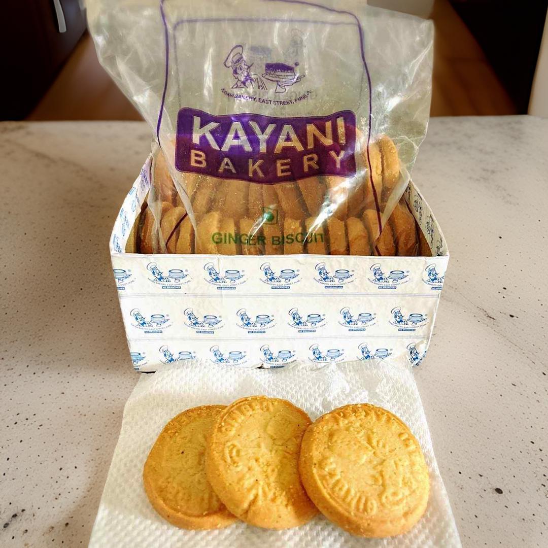 Ginger Biscuits from Kayani Bakery, Pune (Eggless)
