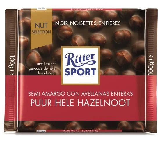 Ritter Sport Dark Whole Hazelnut Chocolate – Imported