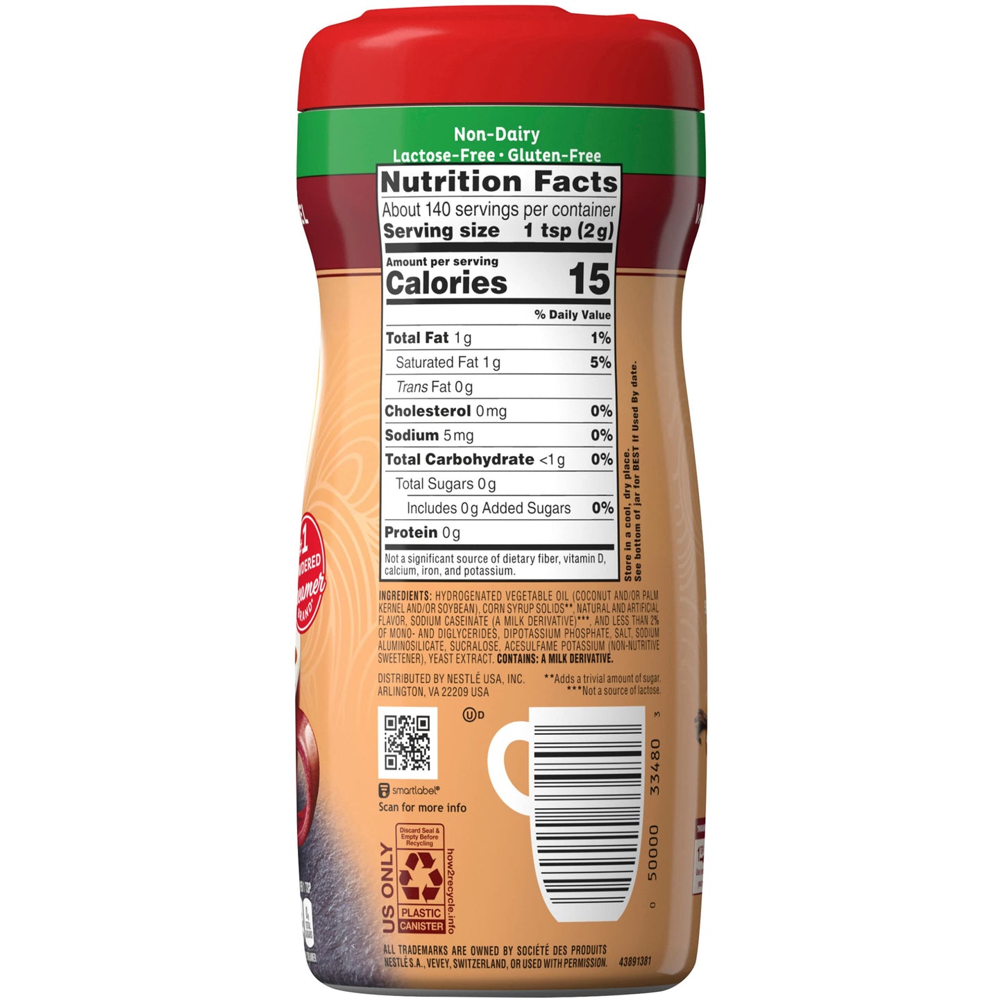 Nestle Coffee Mate Sugar-Free Vanilla Caramel – 289g | Imported