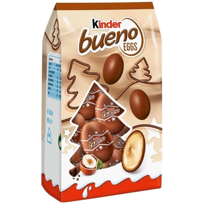 Kinder Bueno Eggs – Milk Chocolate & Hazelnut Cream, 80g Imported UK| Easter chocolate