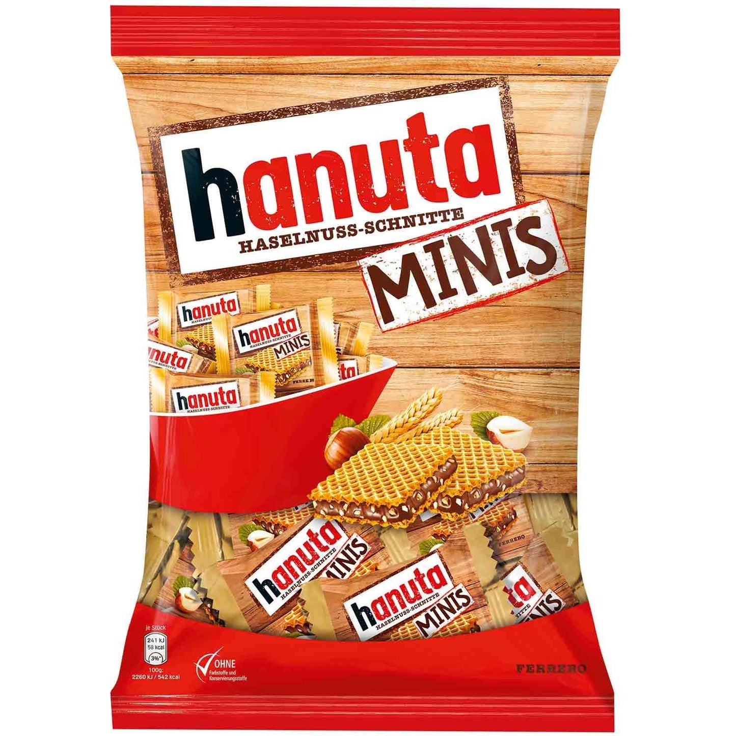 Ferrero Hanuta Minis Pouch 200g – Hazelnut Wafers | Imported