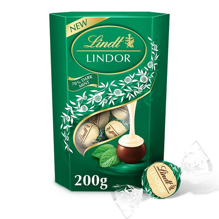 Lindt Lindor Dark Mint Chocolate Truffles 200g | Imported