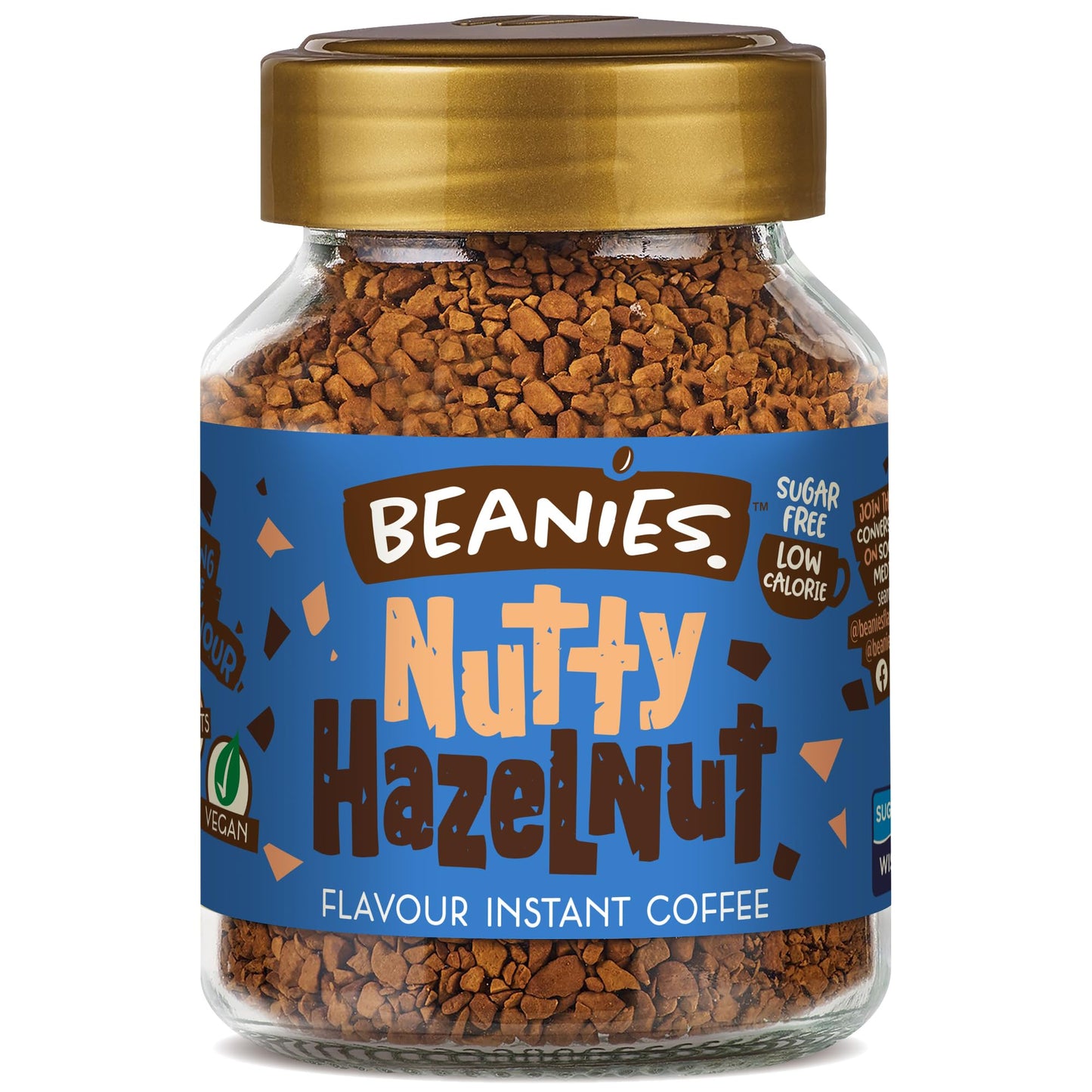 Beanies Nutty Hazelnut Flavoured Instant Coffee – 50g | Imported