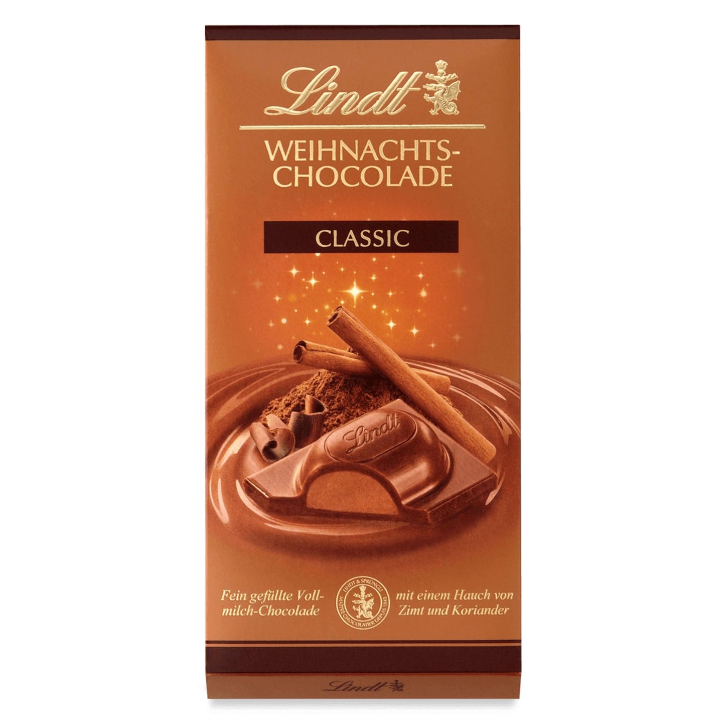 Lindt Classic Milk Chocolate with Nut Cream – 100g | Imported