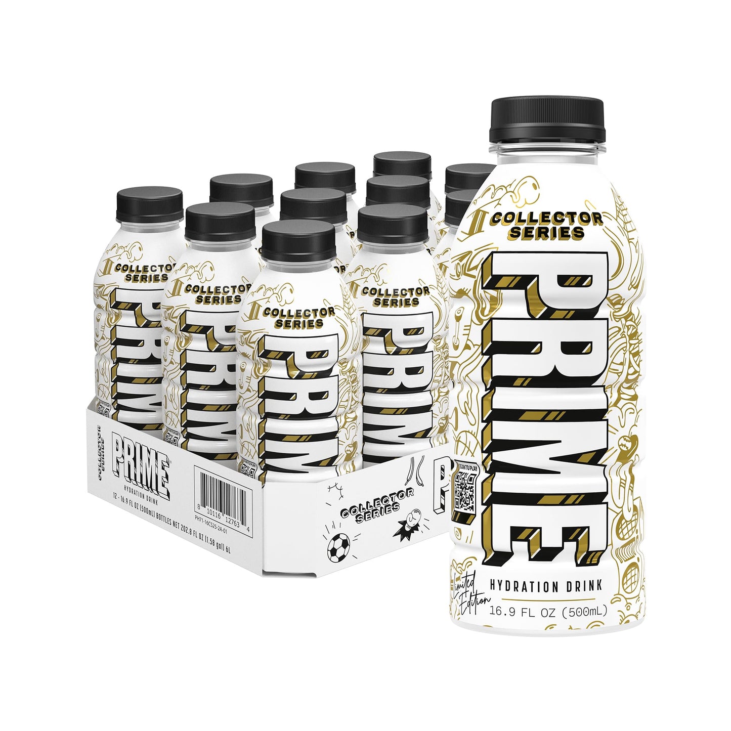 PRIME Hydration Limited Edition Collector Series – Electrolyte Sports Drink (Low Sugar, BCAAs, Vitamins) | Imported