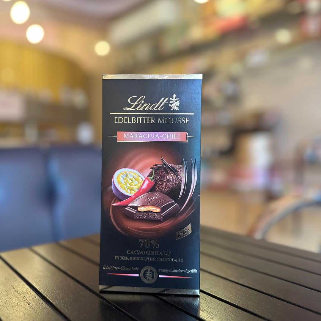 Lindt Edelbitter Mousse Maracuja Chilli Dark Chocolate 150g | Imported