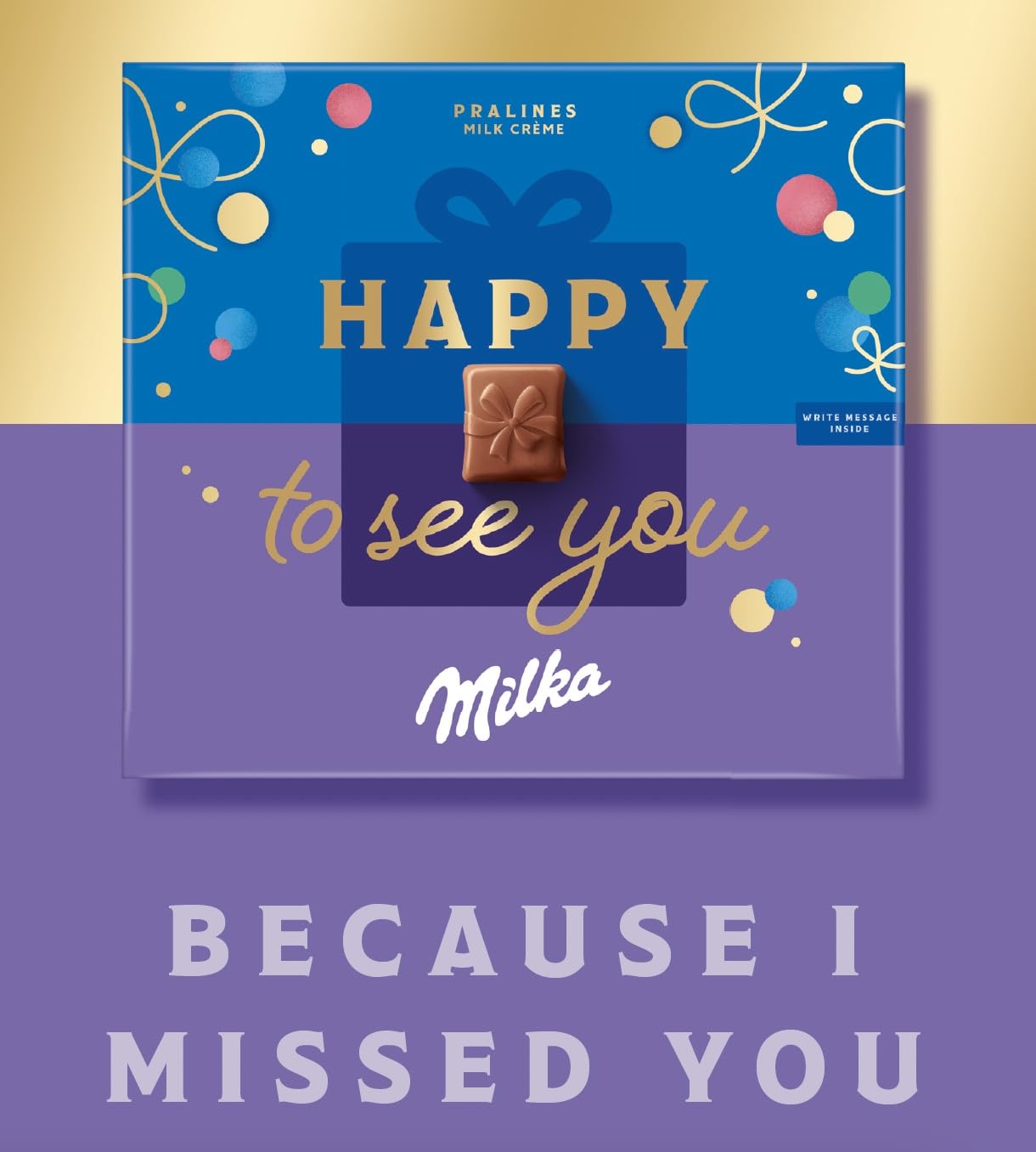 Milka Pralines Gift Box (110g) - Happy to See You | Imported | Melt-Proof Packing