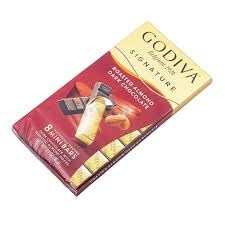 Godiva Signature Roasted Almond Dark Chocolate Mini Bars 90g – Imported from Belgium
