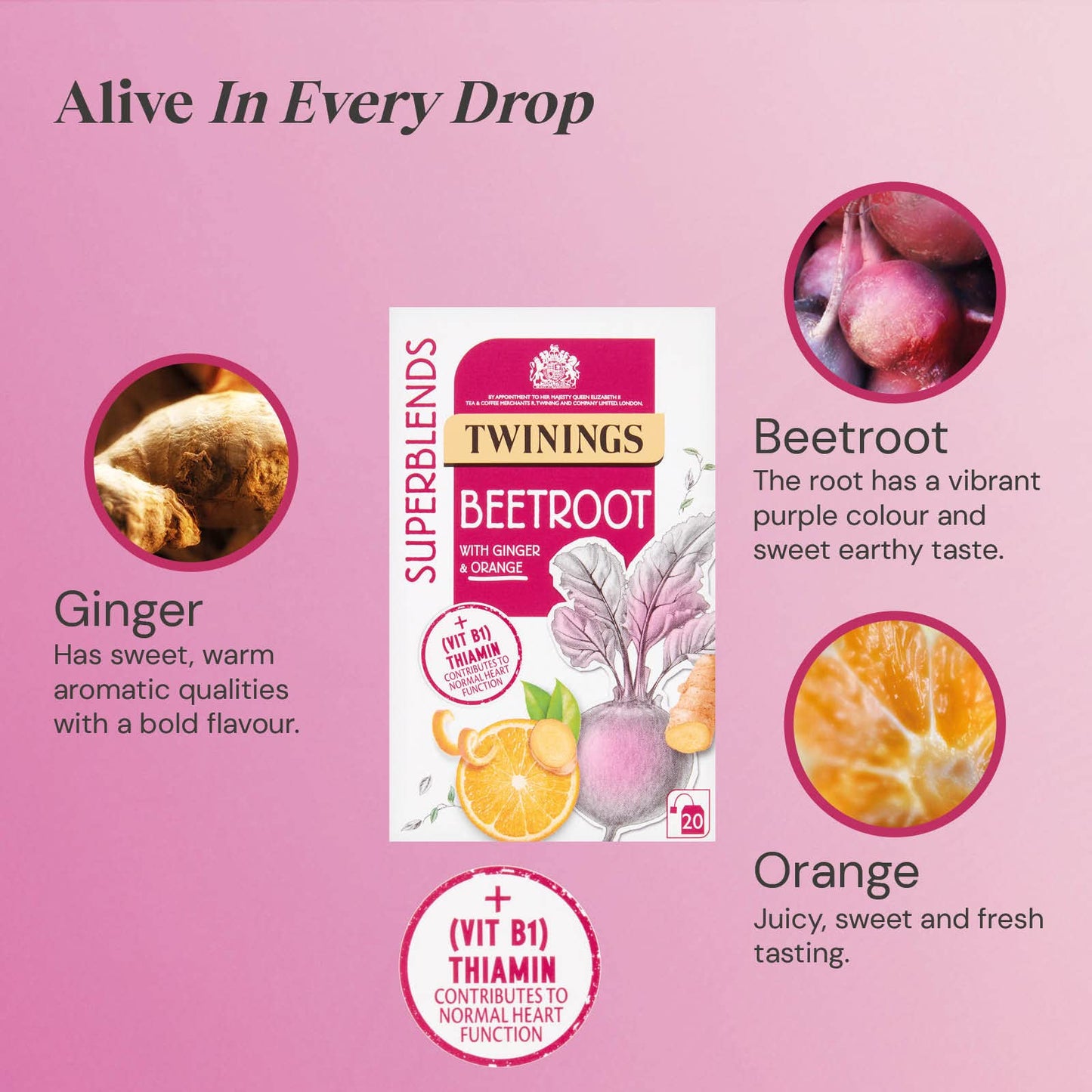 Twinings Superblends Beetroot Tea - Ginger & Orange