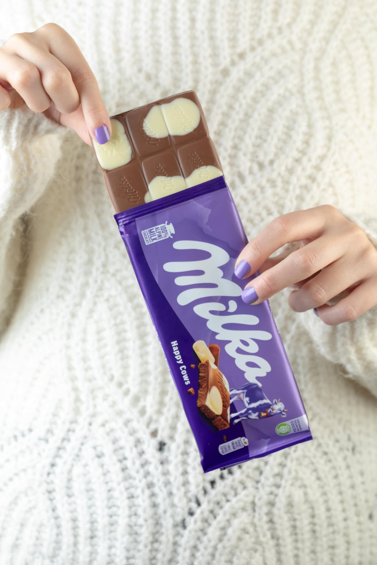 Milka Happy Cows Alpine Milk & White Chocolate – 100g | Imported
