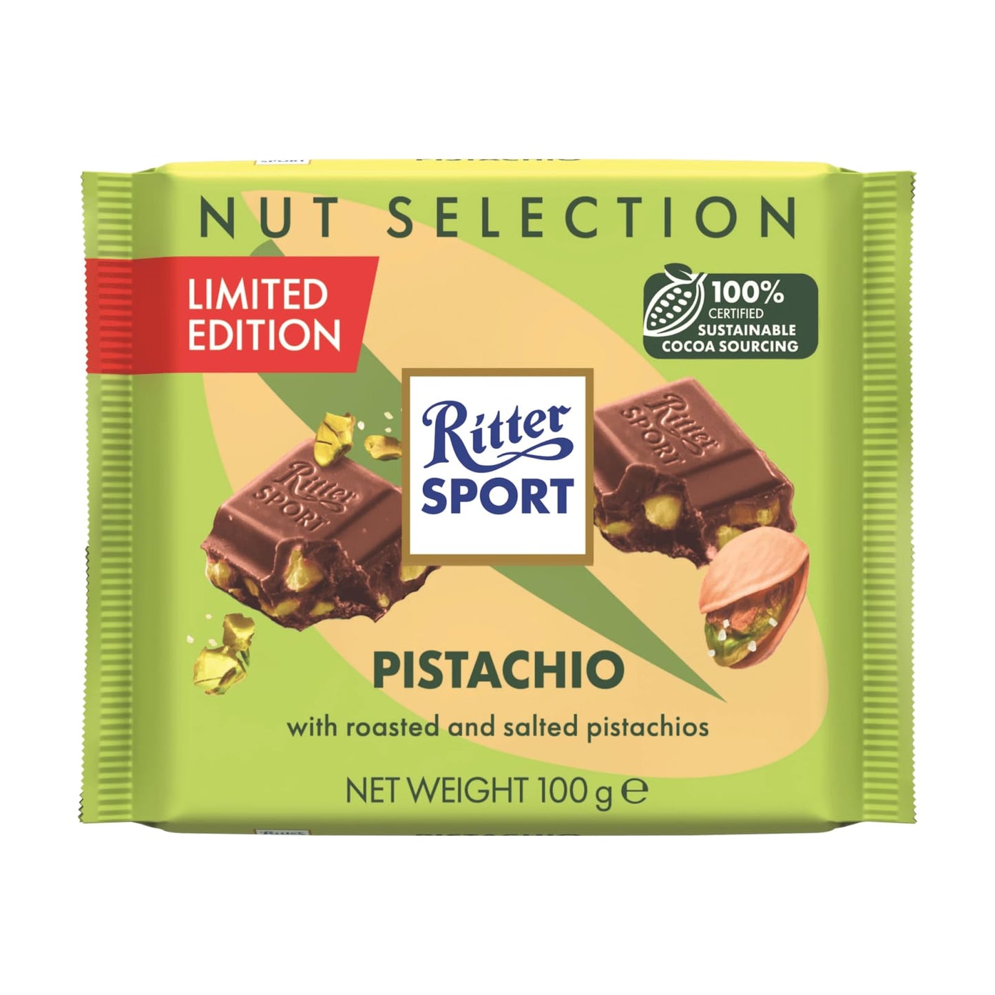 Ritter Sport Pistachio Chocolate – 100g | Imported Limited Edition | Made in Germany
