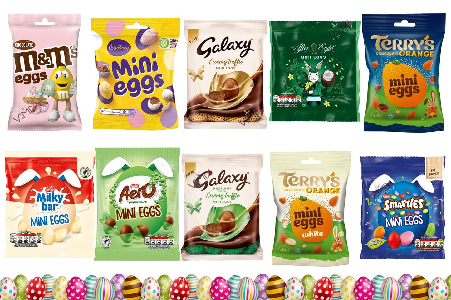 Easter Mini Eggs – 5 Random Mixed Chocolate Bags | Imported
