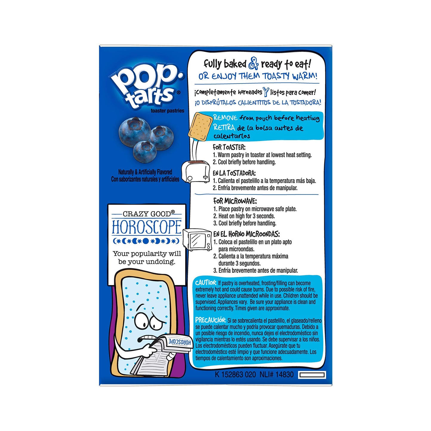 Pop-Tarts Unfrosted Blueberry – 416g | Imported Breakfast Treat