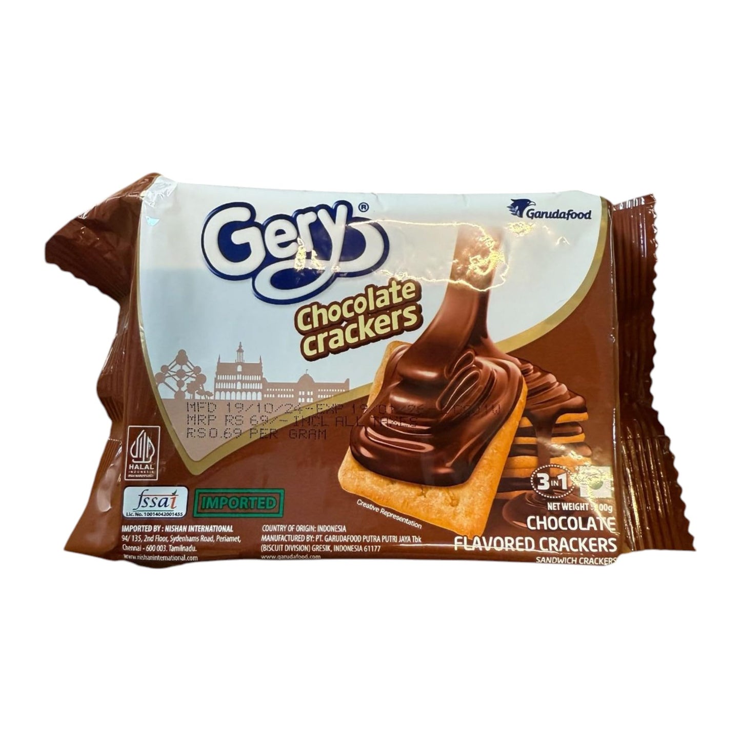 Gery Chocolate Cracker Biscuits – 110g | Imported Snack Delight
