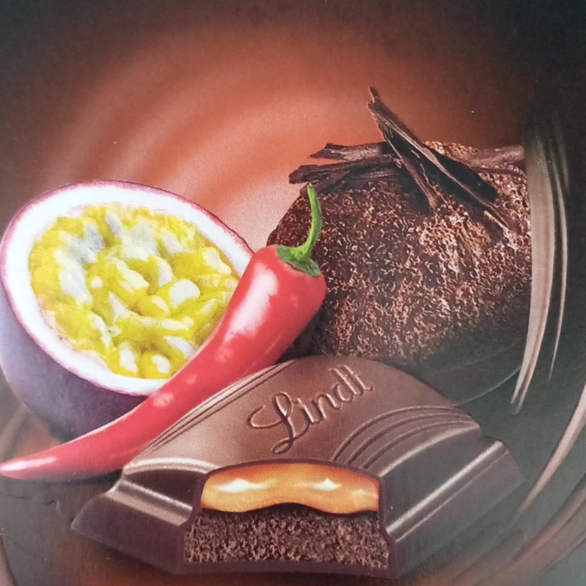 Lindt Edelbitter Mousse Maracuja Chilli Dark Chocolate 150g | Imported