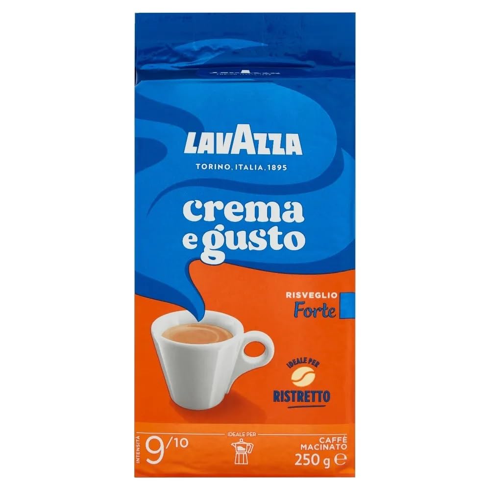Lavazza Crema e Gusto Forte Ristretto Ground Coffee – 250g | Imported