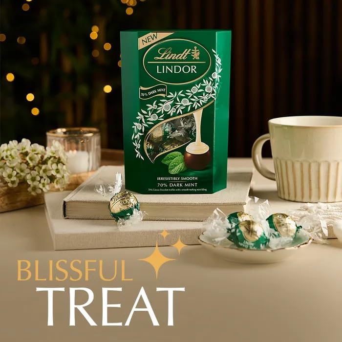 Lindt Lindor Dark Mint Chocolate Truffles 200g | Imported