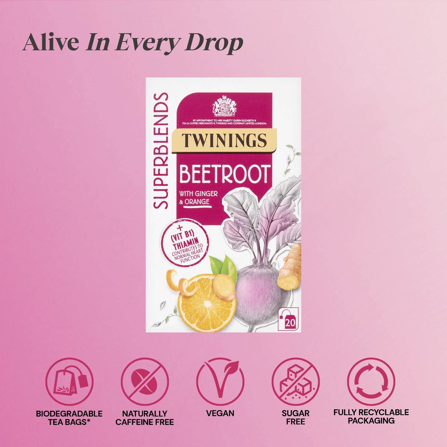 Twinings Superblends Beetroot Tea - Ginger & Orange