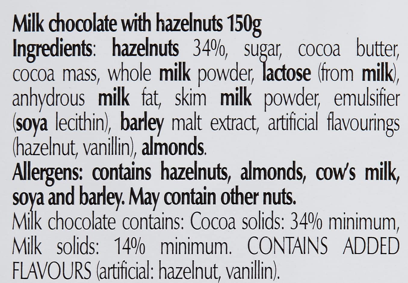 Lindt Grand Milk Chocolate with Hazelnuts – 150g | Imported