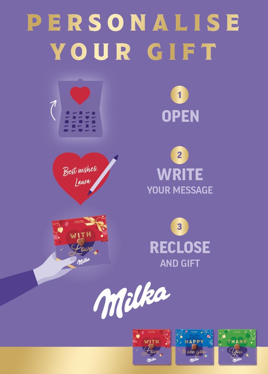 Milka Pralines Gift Box (110g) - Happy to See You | Imported | Melt-Proof Packing