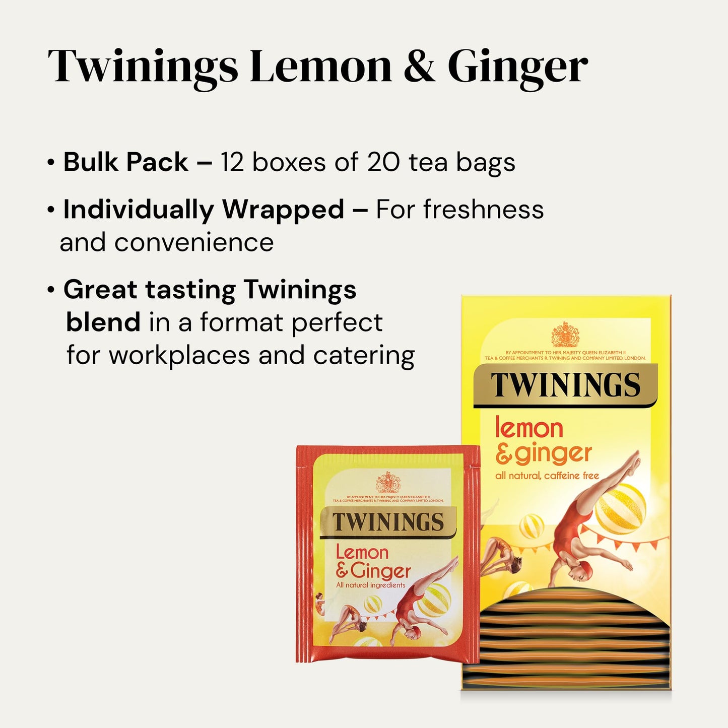 Twinings Lemon & Ginger Tea – Imported Herbal Infusion