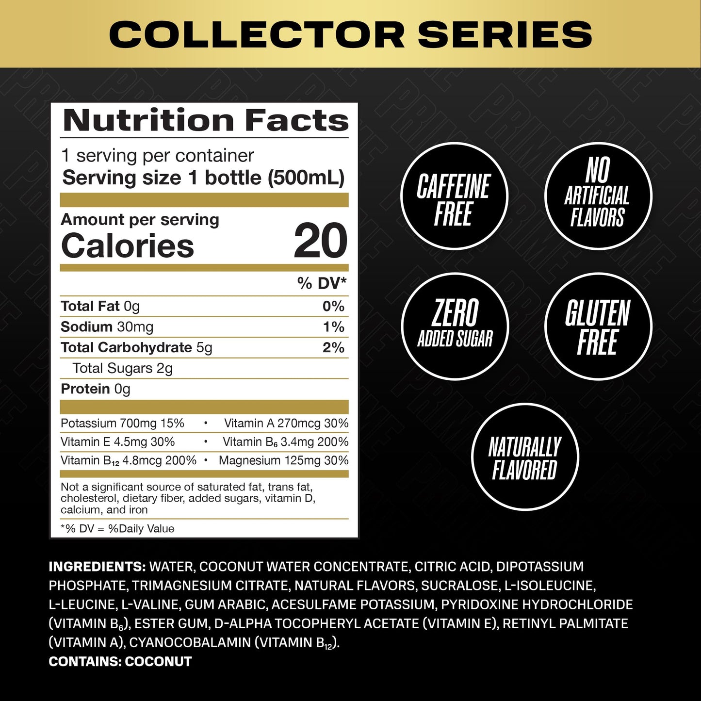 PRIME Hydration Limited Edition Collector Series – Electrolyte Sports Drink (Low Sugar, BCAAs, Vitamins) | Imported
