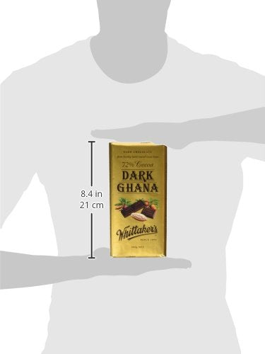 Whittaker's 72% Cocoa Dark Ghana Chocolate (200g) - Imported from New Zealand
