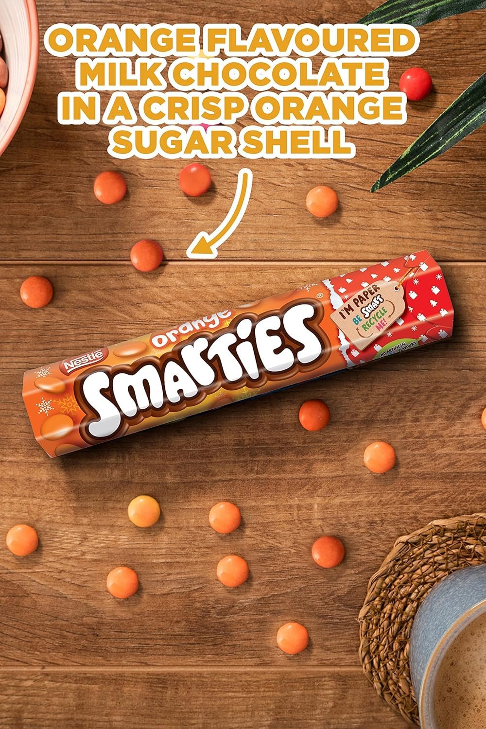 Nestle Smarties Orange Roll – Milk Chocolate Sweets, 120g (UK)