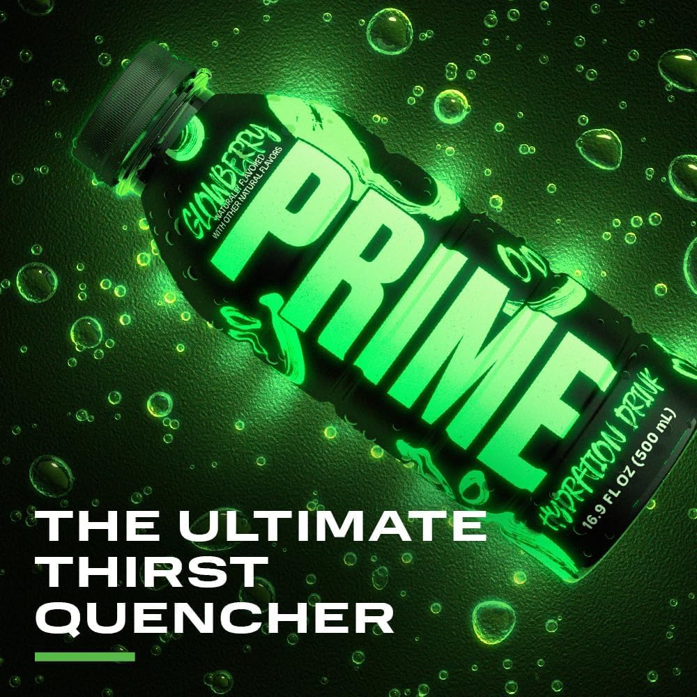 Prime Hydration Drink Glowberry – Zero Sugar Electrolyte Beverage 500ml (Logan Paul x KSI) | Imported