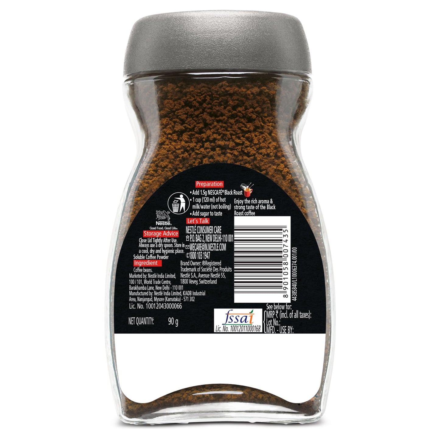 Nescafe Classic Black Roast Instant Coffee – 85g | Imported