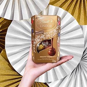 Lindt LINDOR Assorted Chocolate Truffles (200g) - Imported Swiss Chocolate | Melt proof Packing